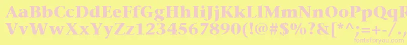 ItcStoneSerifLtBold Font – Pink Fonts on Yellow Background