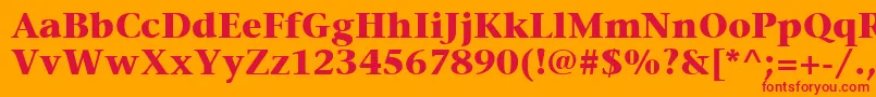 ItcStoneSerifLtBold Font – Red Fonts on Orange Background