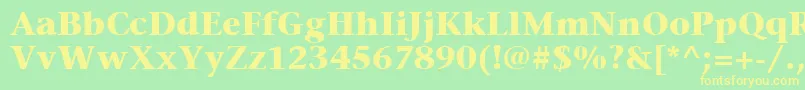 ItcStoneSerifLtBold Font – Yellow Fonts on Green Background