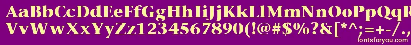 Шрифт ItcStoneSerifLtBold – жёлтые шрифты на фиолетовом фоне