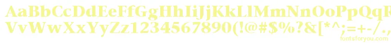 ItcStoneSerifLtBold-fontti – keltaiset fontit valkoisella taustalla