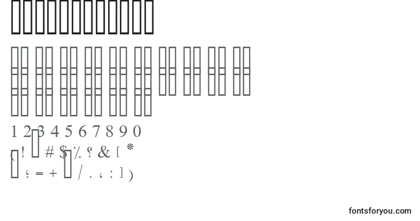 Шрифт OldAnticBold – алфавит, цифры, специальные символы