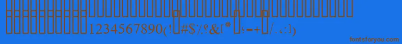 OldAnticBold Font – Brown Fonts on Blue Background