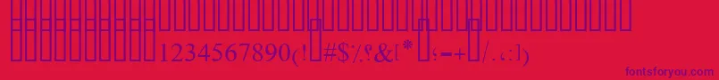 OldAnticBold Font – Purple Fonts on Red Background