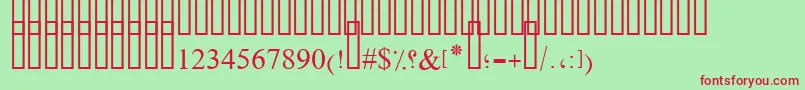 OldAnticBold Font – Red Fonts on Green Background