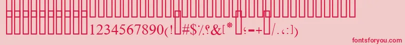 OldAnticBold Font – Red Fonts on Pink Background