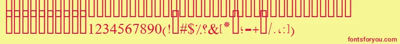 OldAnticBold Font – Red Fonts on Yellow Background