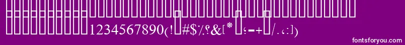 OldAnticBold-Schriftart – Weiße Schriften auf violettem Hintergrund