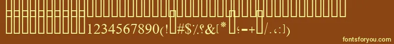 OldAnticBold Font – Yellow Fonts on Brown Background