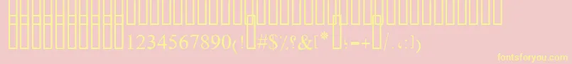 OldAnticBold-Schriftart – Gelbe Schriften auf rosa Hintergrund