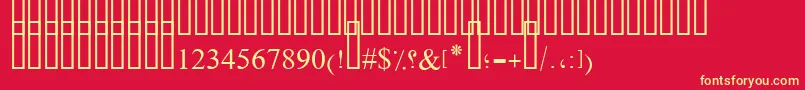 OldAnticBold Font – Yellow Fonts on Red Background