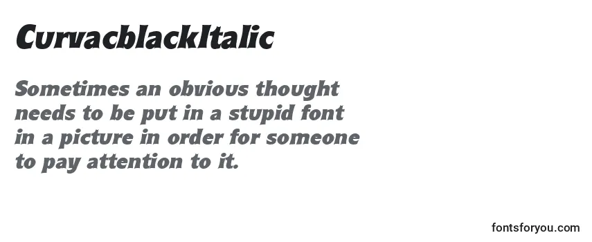 CurvacblackItalic Font