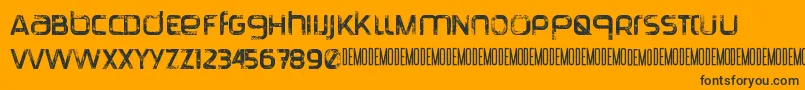 TranquilaDemo Font – Black Fonts on Orange Background