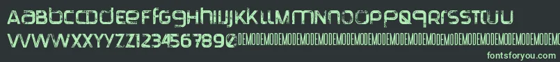 TranquilaDemo Font – Green Fonts on Black Background