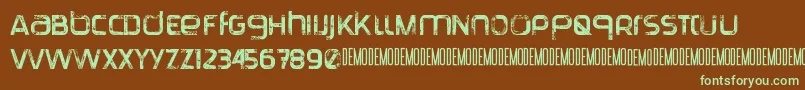 TranquilaDemo Font – Green Fonts on Brown Background