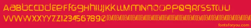 TranquilaDemo Font – Orange Fonts on Red Background