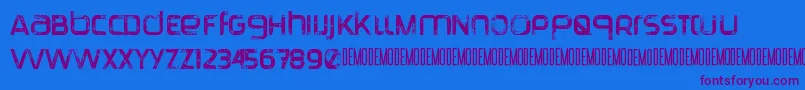 TranquilaDemo Font – Purple Fonts on Blue Background