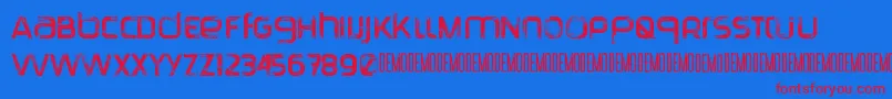 TranquilaDemo Font – Red Fonts on Blue Background
