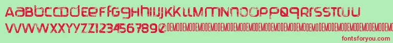 TranquilaDemo Font – Red Fonts on Green Background