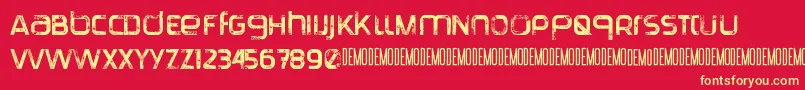 TranquilaDemo Font – Yellow Fonts on Red Background