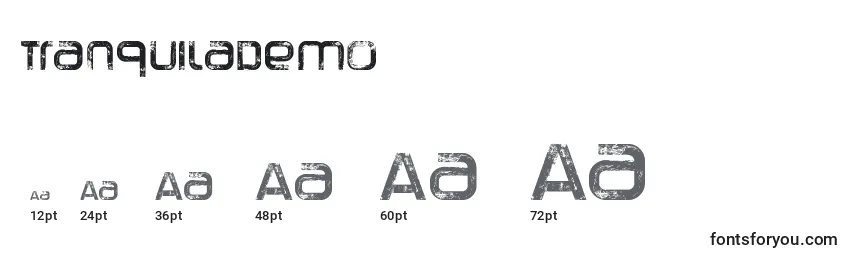 TranquilaDemo Font Sizes