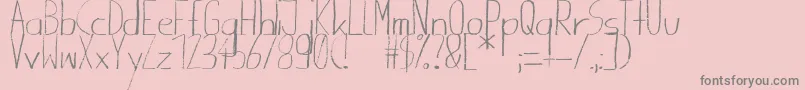 GiraffenhalsExtended Font – Gray Fonts on Pink Background