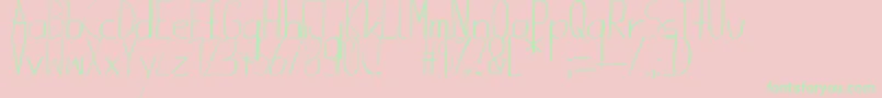 GiraffenhalsExtended Font – Green Fonts on Pink Background