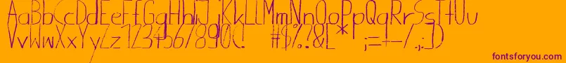 GiraffenhalsExtended Font – Purple Fonts on Orange Background