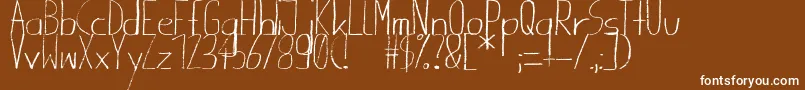 fuente GiraffenhalsExtended – Fuentes Blancas Sobre Fondo Marrón
