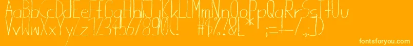 GiraffenhalsExtended Font – Yellow Fonts on Orange Background