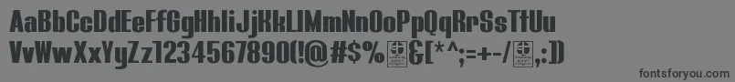 BluefishBlackDemo Font – Black Fonts on Gray Background