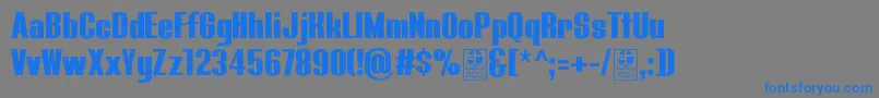 フォントBluefishBlackDemo – 灰色の背景に青い文字