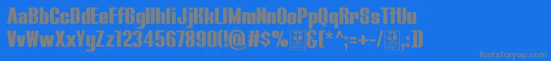 BluefishBlackDemo Font – Gray Fonts on Blue Background
