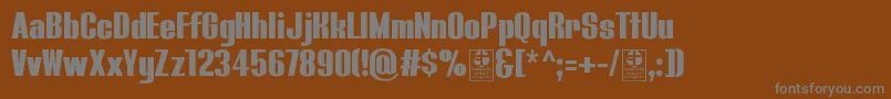 BluefishBlackDemo Font – Gray Fonts on Brown Background