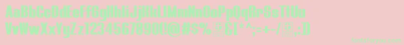 BluefishBlackDemo Font – Green Fonts on Pink Background