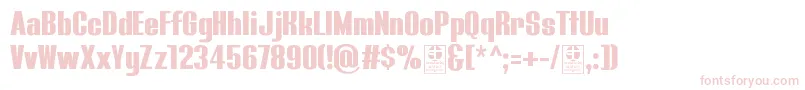 BluefishBlackDemo Font – Pink Fonts on White Background
