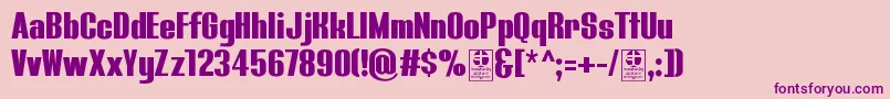 BluefishBlackDemo Font – Purple Fonts on Pink Background