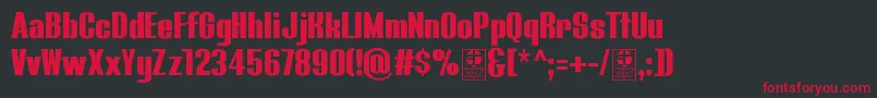 BluefishBlackDemo Font – Red Fonts on Black Background