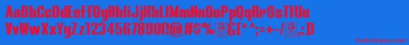 fuente BluefishBlackDemo – Fuentes Rojas Sobre Fondo Azul