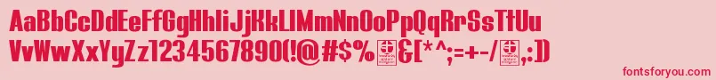 BluefishBlackDemo Font – Red Fonts on Pink Background