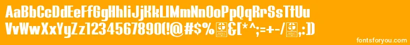 BluefishBlackDemo Font – White Fonts on Orange Background