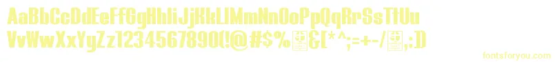 BluefishBlackDemo Font – Yellow Fonts on White Background