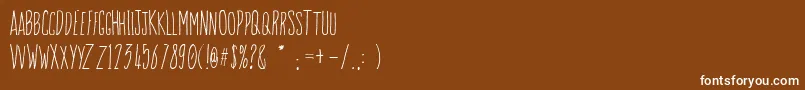 Шрифт SunRain – белые шрифты на коричневом фоне
