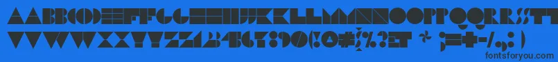 N17bl Font – Black Fonts on Blue Background