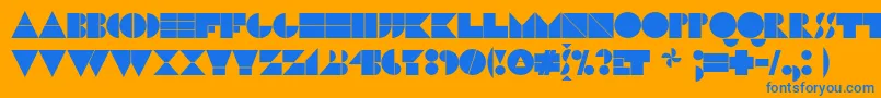 N17bl Font – Blue Fonts on Orange Background