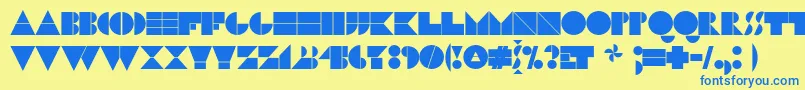 N17bl Font – Blue Fonts on Yellow Background