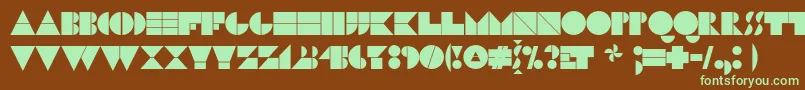Шрифт N17bl – зелёные шрифты на коричневом фоне
