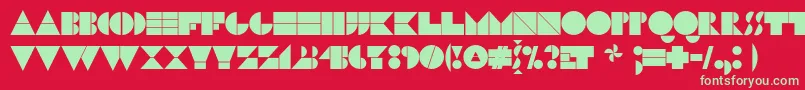 N17bl Font – Green Fonts on Red Background