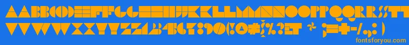 N17bl Font – Orange Fonts on Blue Background