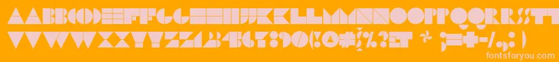 N17bl-fontti – vaaleanpunaiset fontit oranssilla taustalla